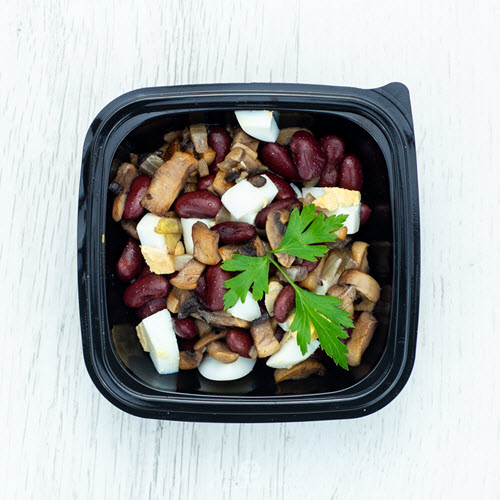 П/П Салат с фасолью и шампиньонами 150г 210 ккал